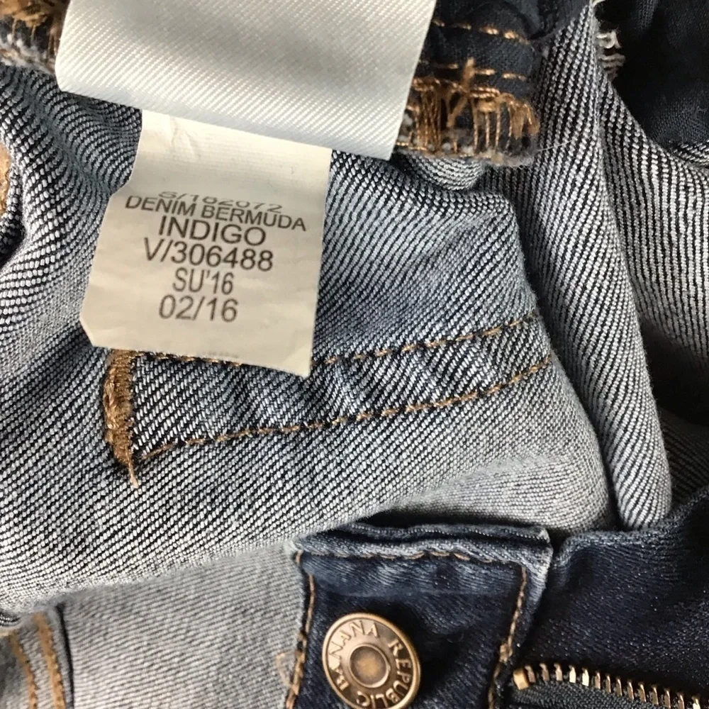 Banana Republic Factory Dark Blue Denim Bermuda Shorts